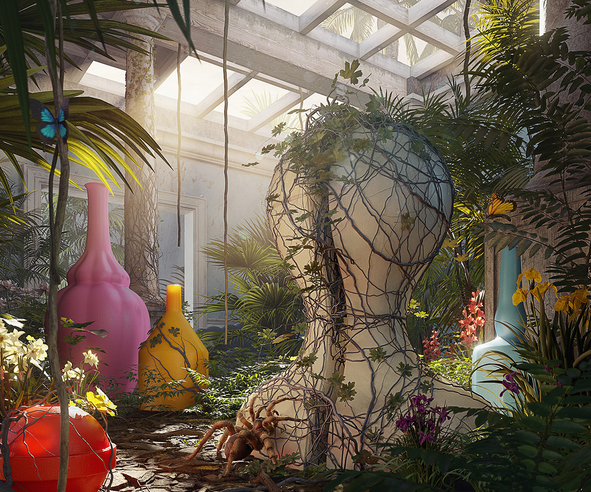 La serie di opere NFT Without Us nasce da una collaborazione tra Donato Locantore, 3d visual artist italiano, e Sonia Pedrazzini, designer ideatrice de Le Morandine.