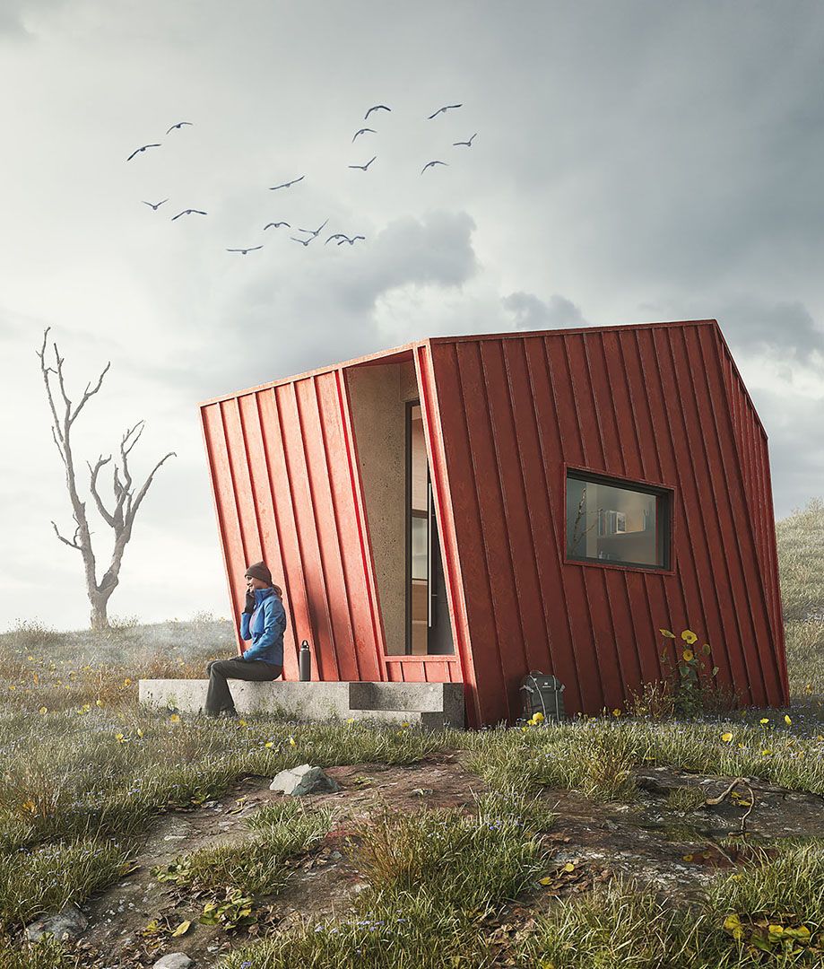 Rendering 3d per il design con Chaos Corona e 3ds Max | Shelter - personale reinterpretazione del progetto "Il nuovo bivacco" dell'architetto Riccardo Sanquerin | Corsi di formazione Corona Renderer ufficiali | TIC Visual Art